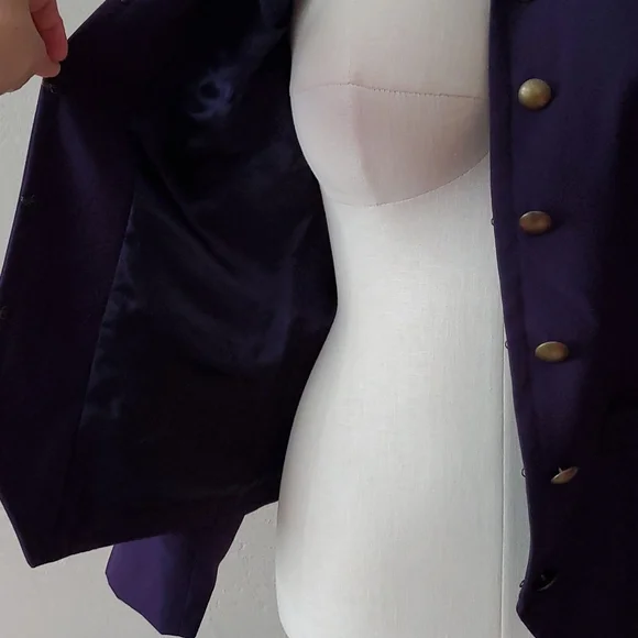 Purple military style blazer - Picture 4 of 4